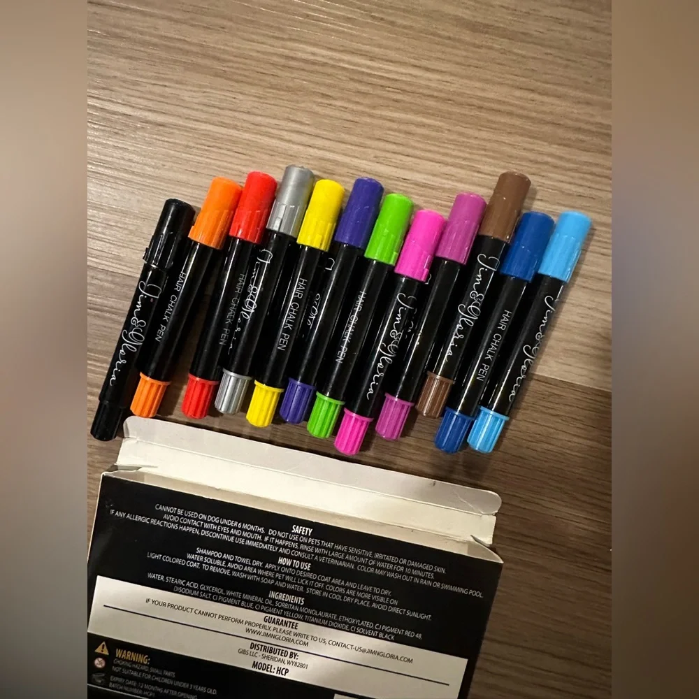 JIM & GLORIA ~ TEMPORARY PET HAIR DYE CHALK
